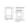 Medidas Termo Electrico Vertical Cabel 30L