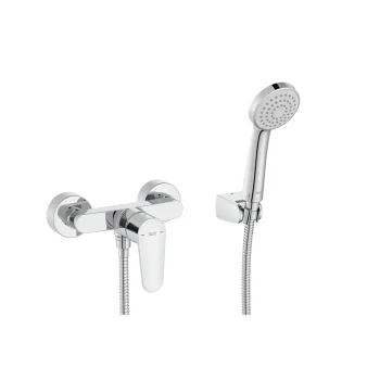 Mezclador monomando exterior para ducha con ducha de mano